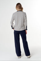 Cradle Cotton Stripe Henley Tee