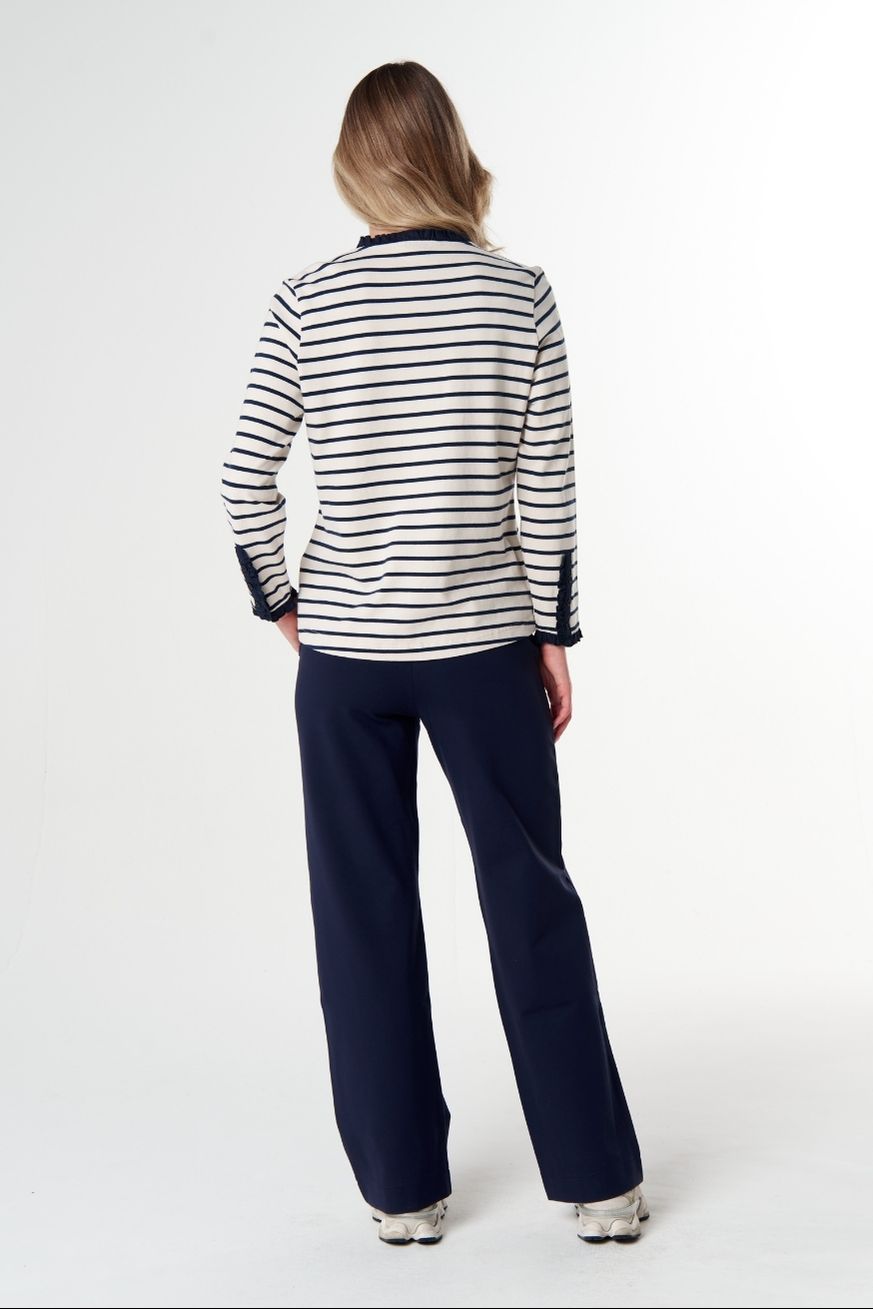 Cradle Cotton Stripe Henley Tee