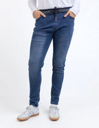 Melody Denim Jogger - Dusty Blue