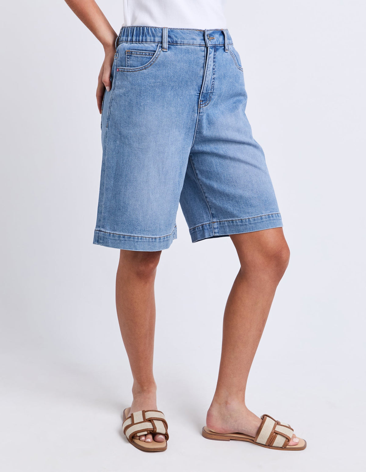 Birdie Long Denim Short