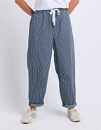 Penny Pinstripe Barrel Jogger