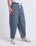 Penny Pinstripe Barrel Jogger