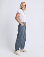 Penny Pinstripe Barrel Jogger
