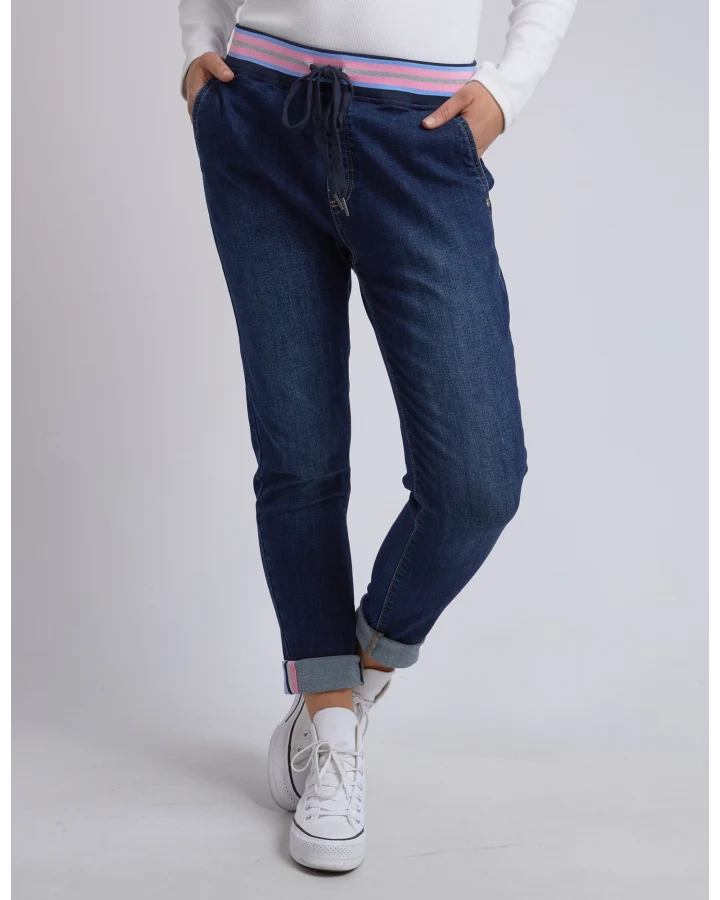 Melody Denim Jogger - Indigo