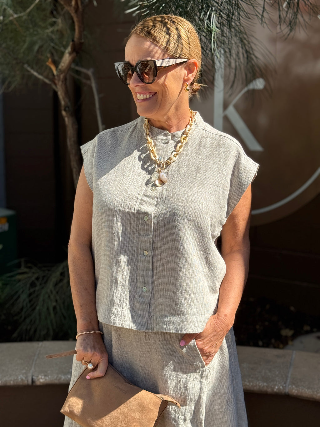 Mousse Linen Top