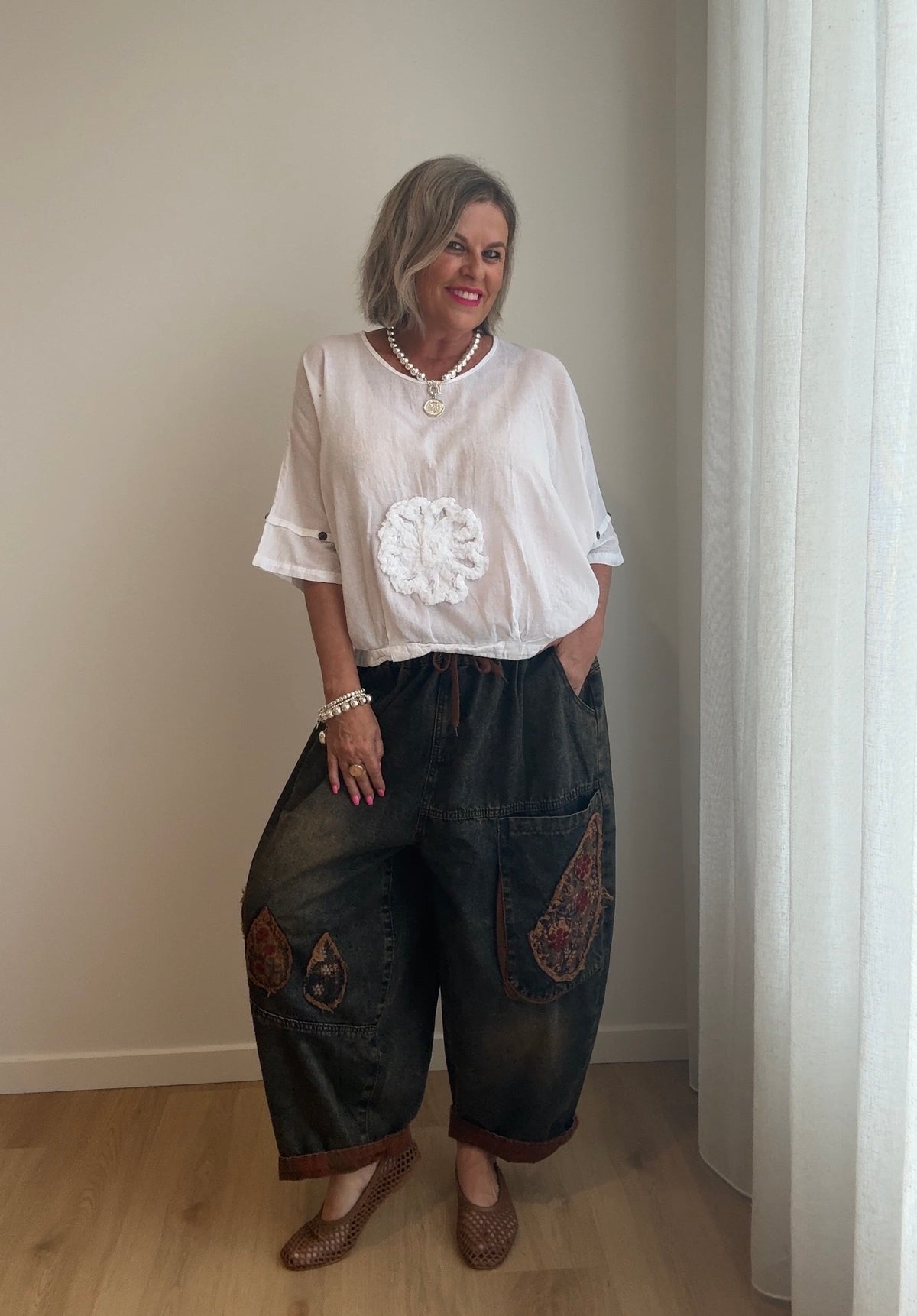 Flower Poncho Top