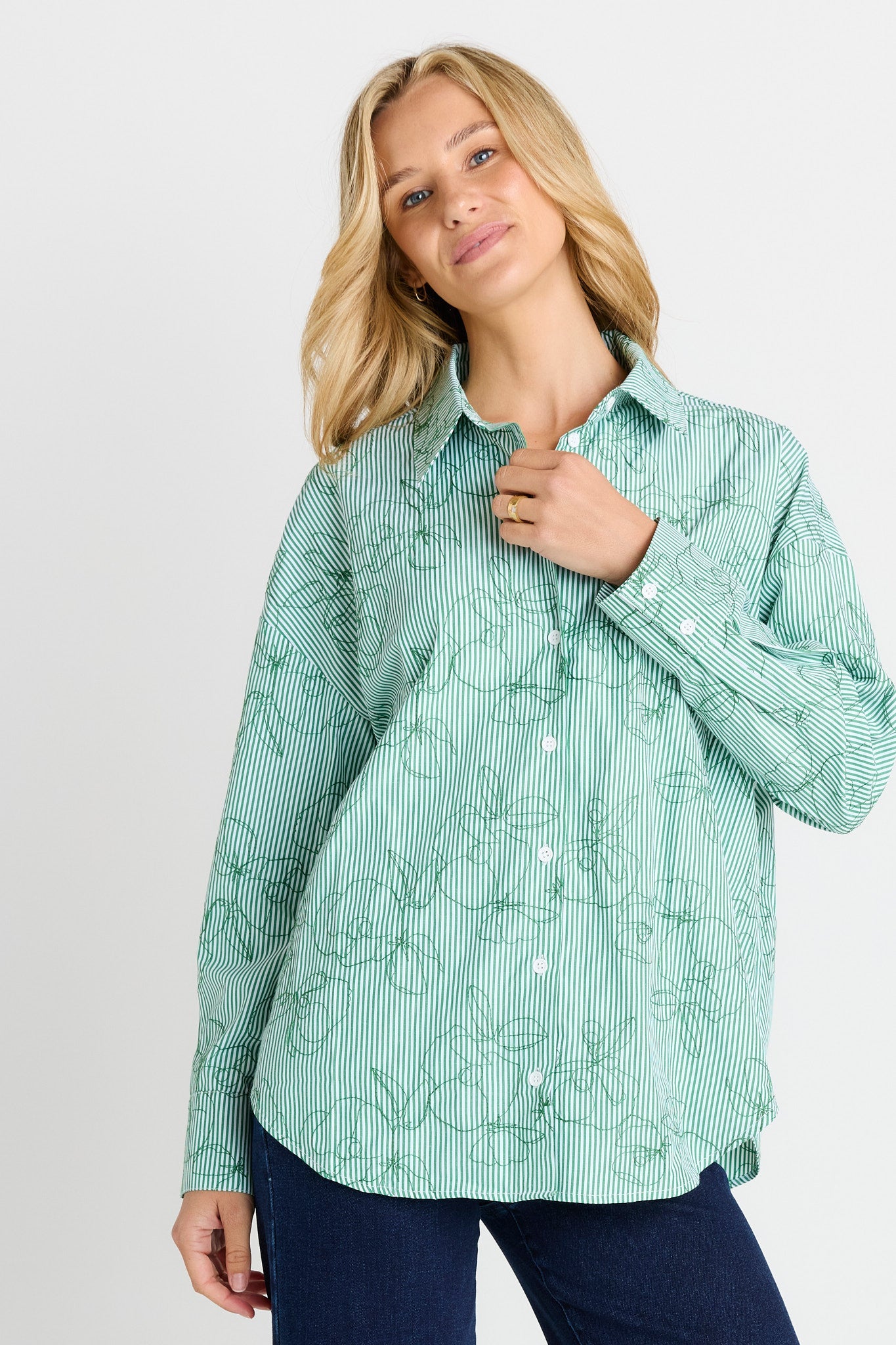 Sage Stripe Shirt