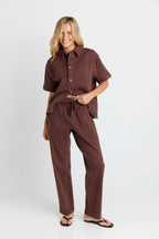 Quinn Cotton Jogger - Chocolate