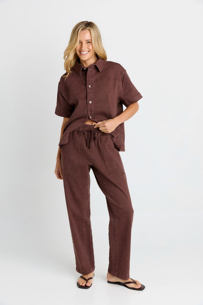 Quinn Cotton Jogger - Chocolate