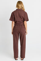 Quinn Cotton Jogger - Chocolate