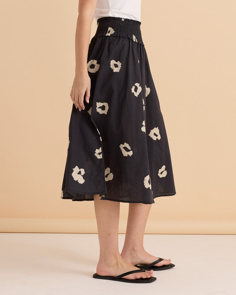 Reagan Poplin Skirt - Leopard Print