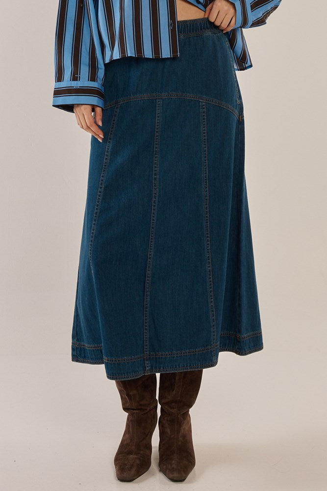 Dayton Skirt Dark Vintage Wash