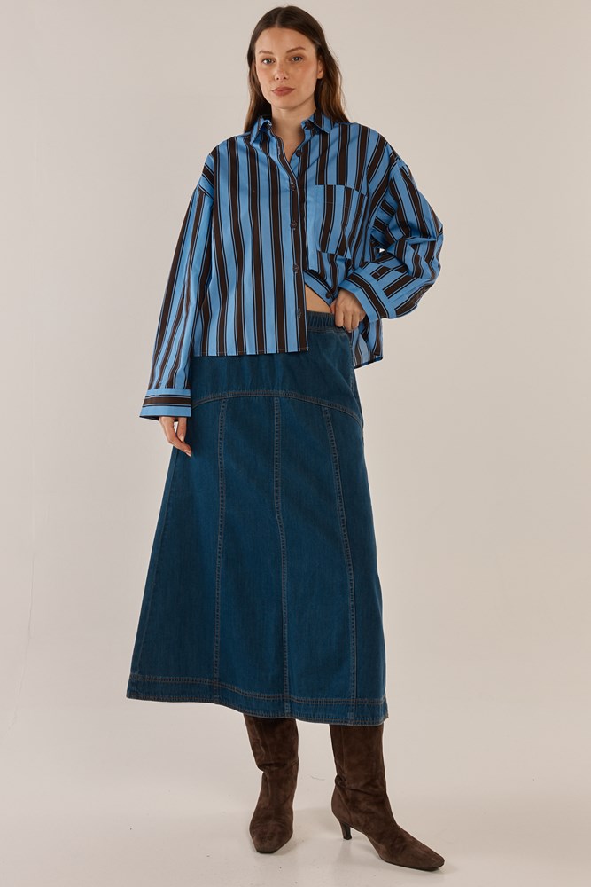 Dayton Skirt Dark Vintage Wash