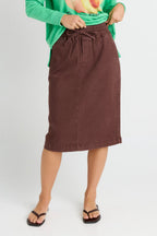Quinn Cotton Skirt - Chocolate