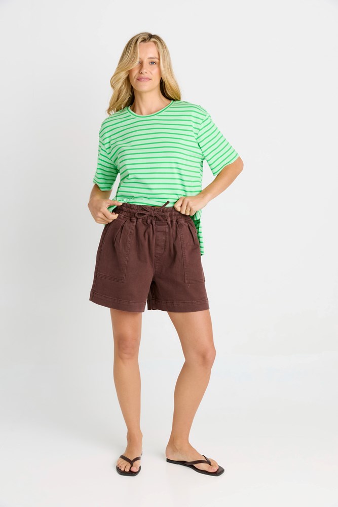 Quinn Cotton Short - Chocolate