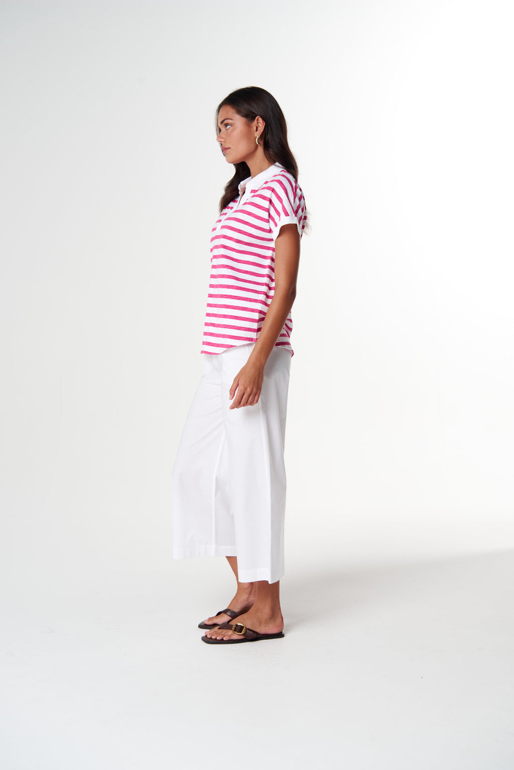Day Dream Polo - White/Carmine