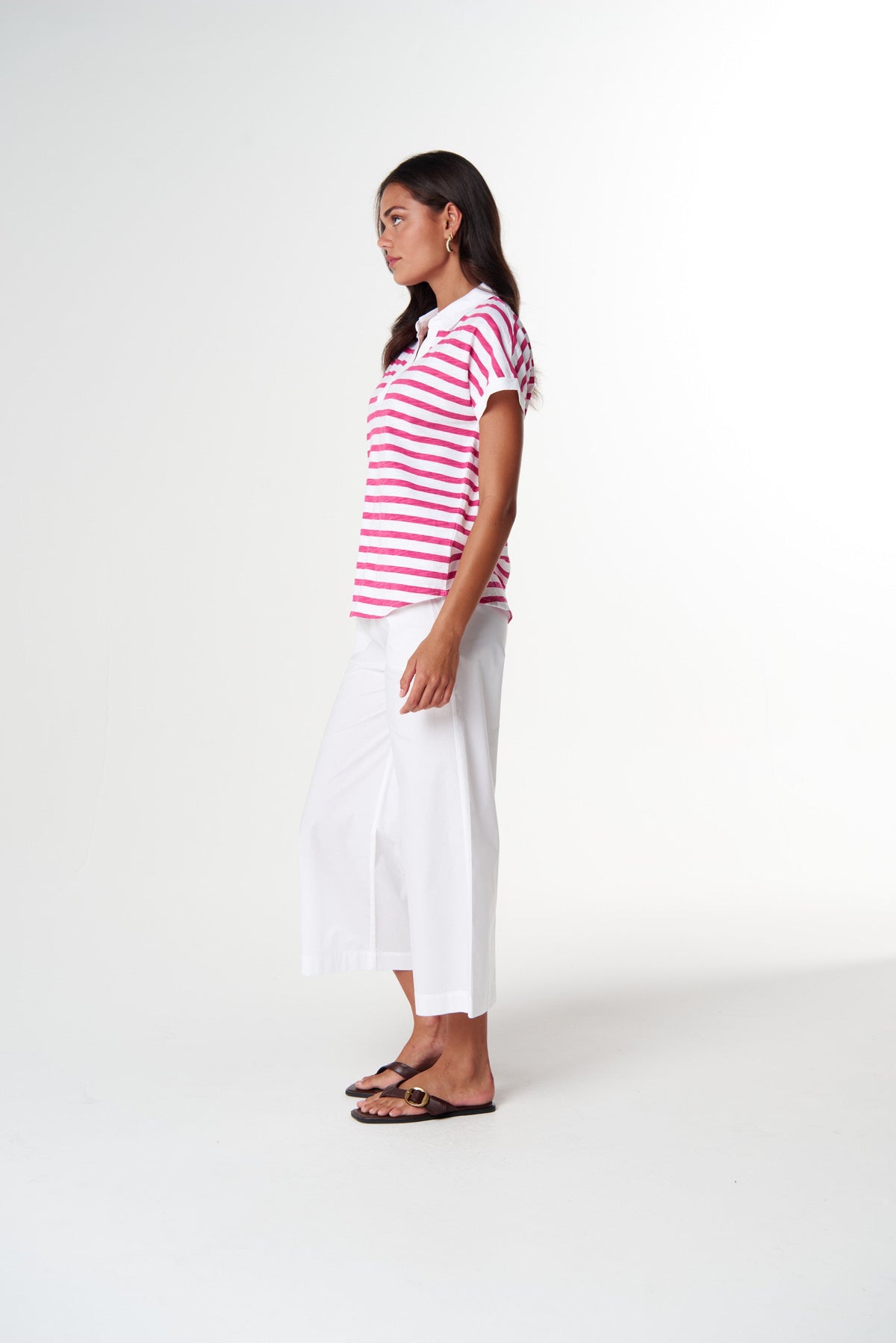 Day Dream Polo - White/Carmine