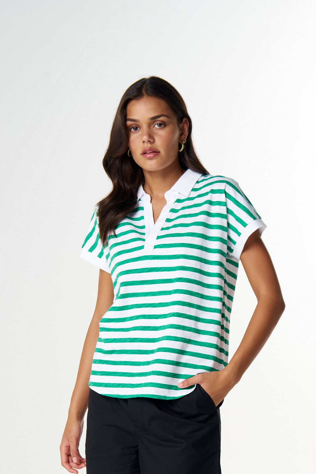 Day Dream Polo - White/Mint