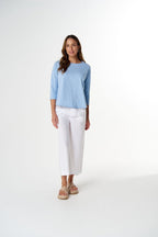 On Repeat Raglan Tee - Sky Blue