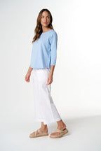 On Repeat Raglan Tee - Sky Blue