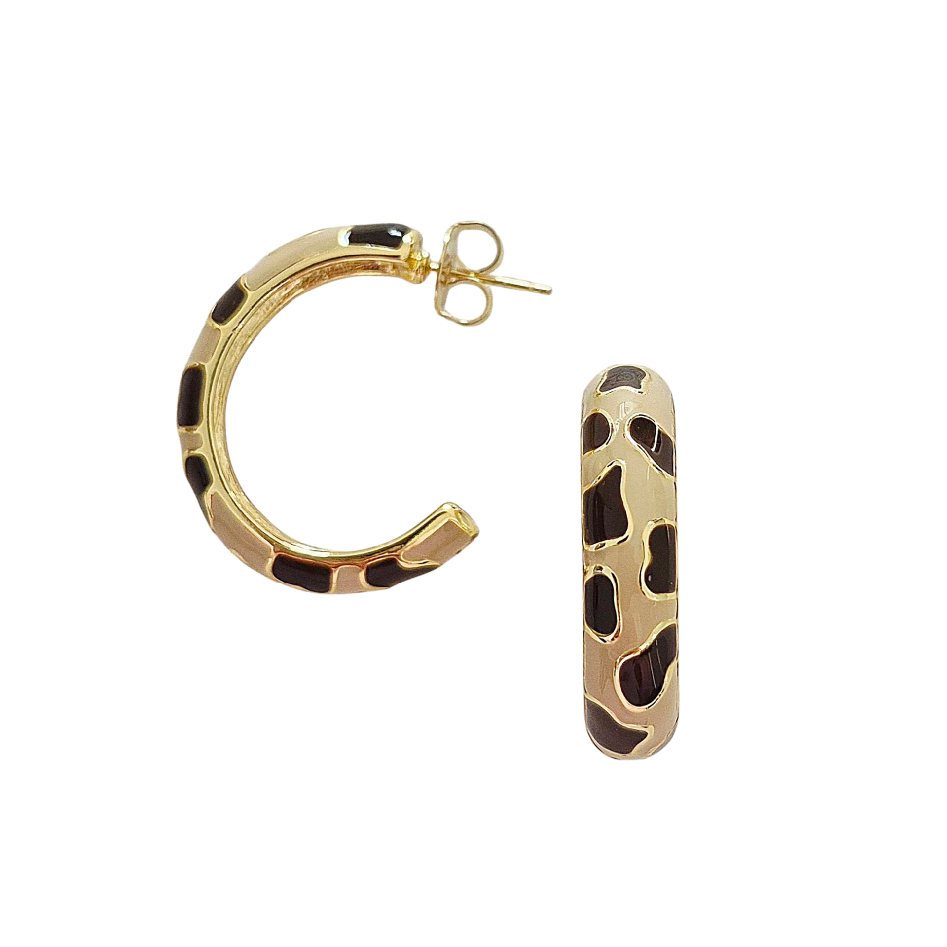 Animal Print Hoops