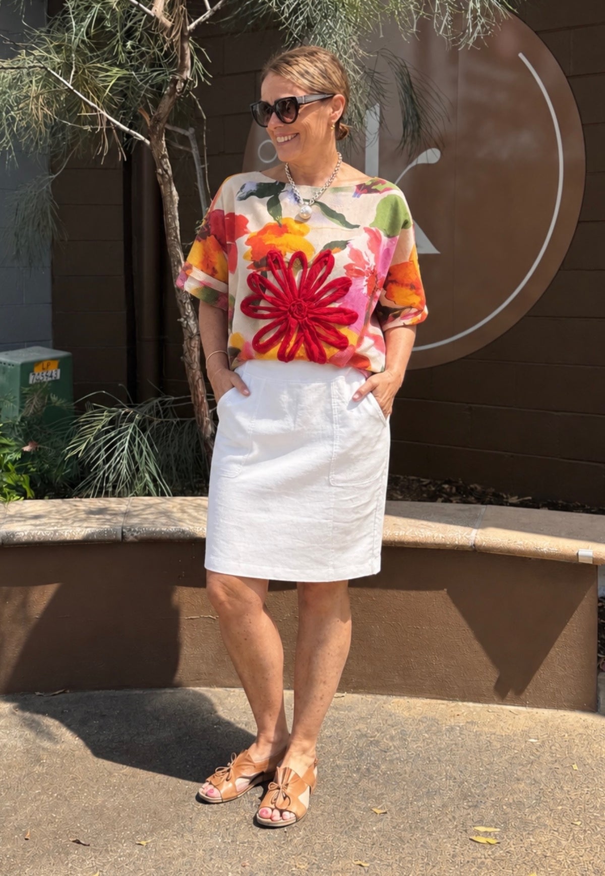 See Saw Linen Skirt