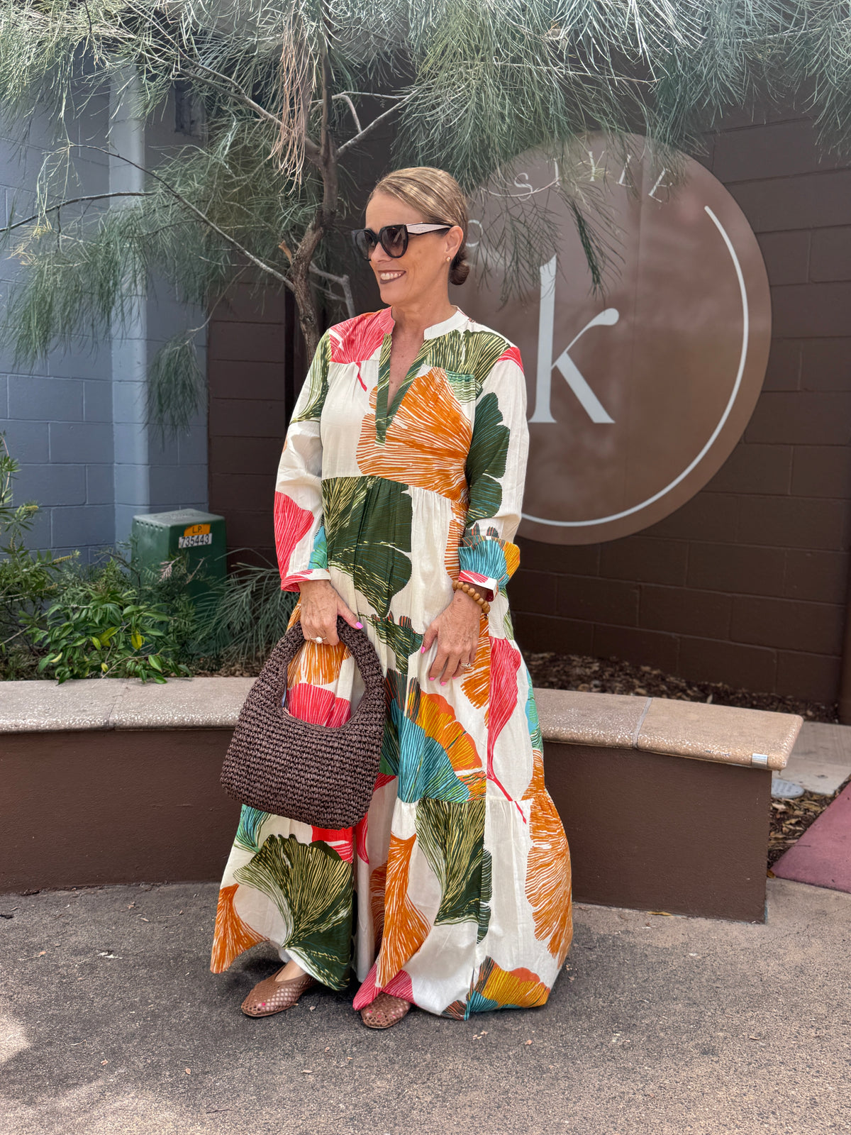 Amalfi Botanical Maxi Dress