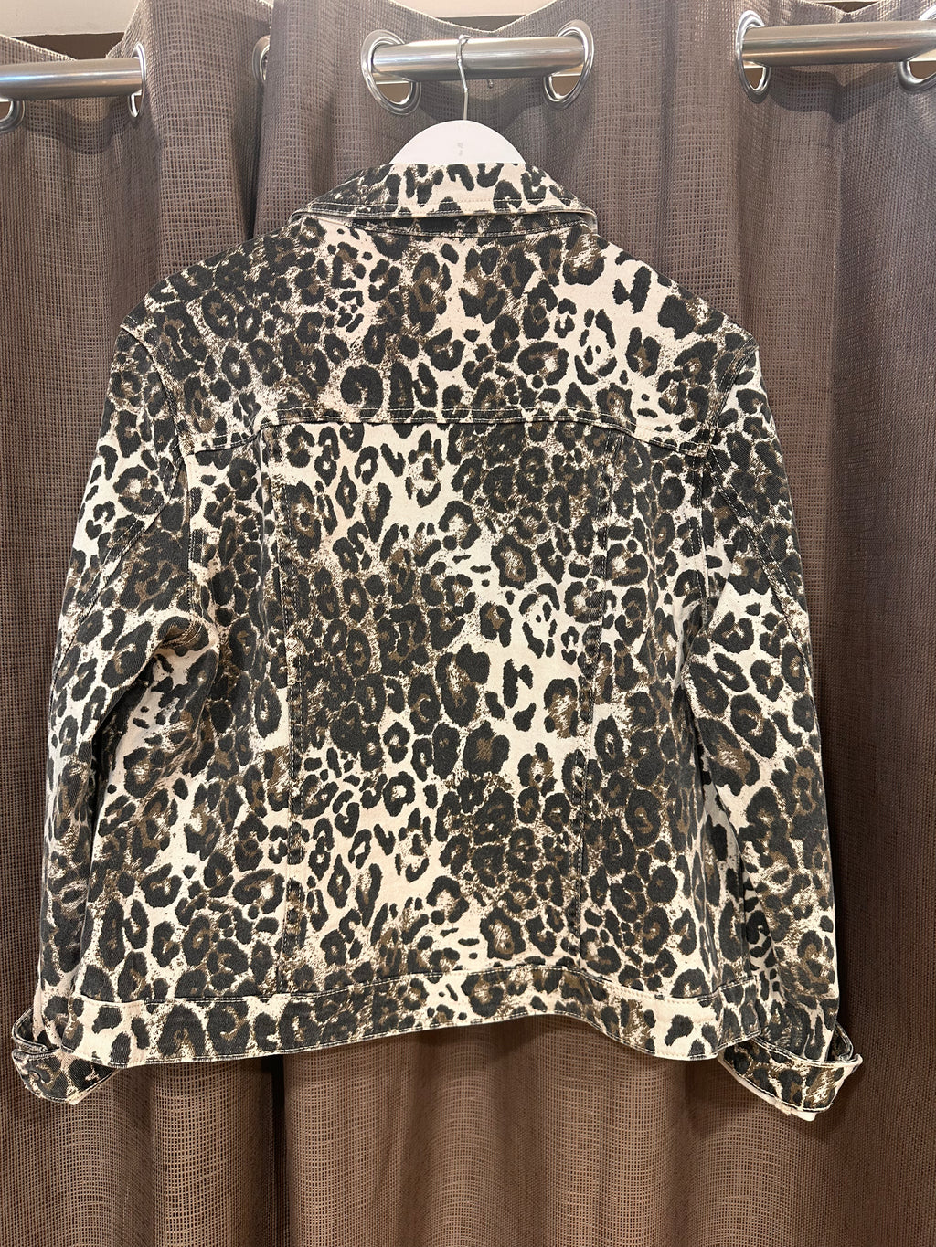 Leopard Denim Jacket