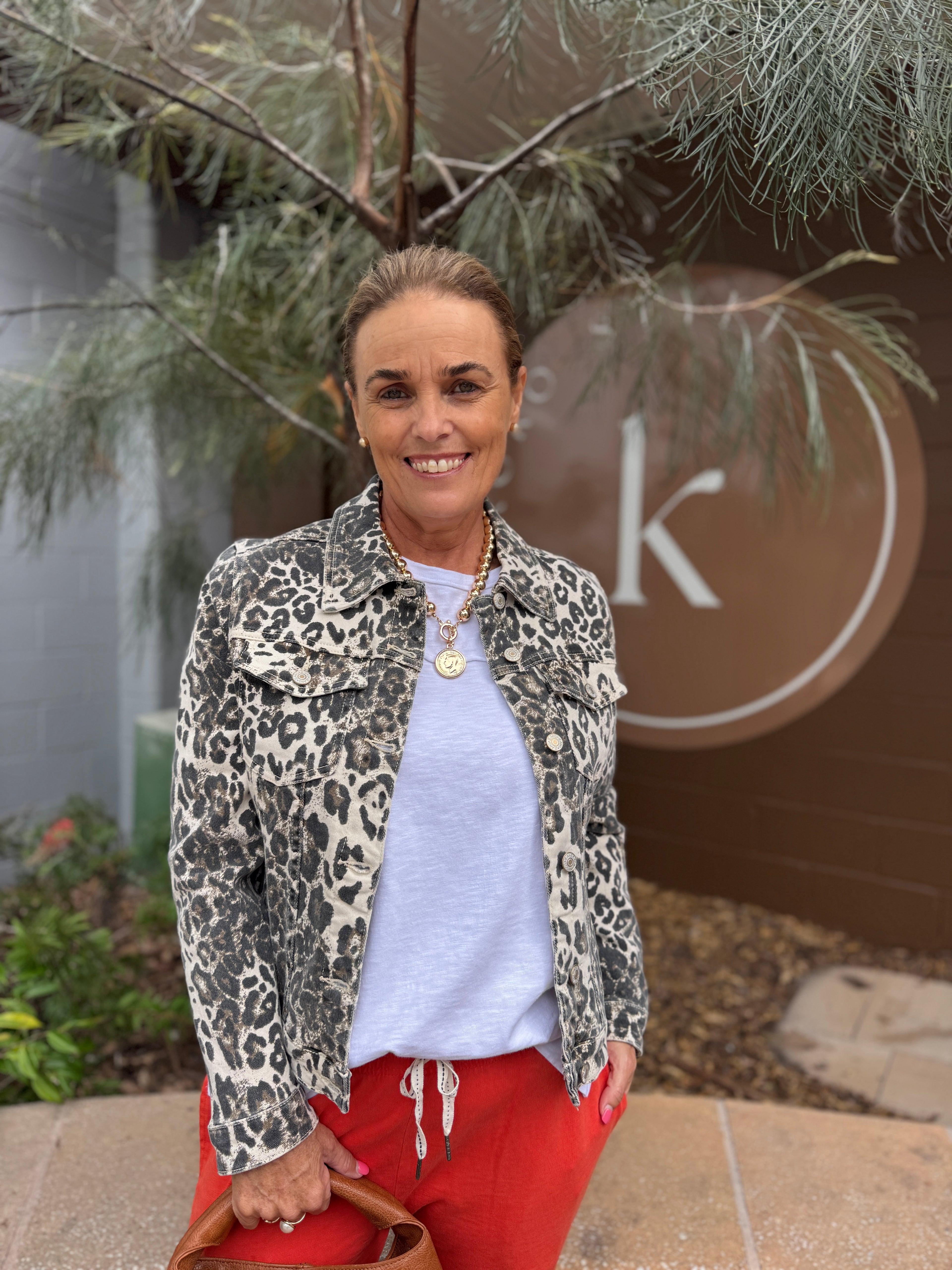 Leopard Denim Jacket