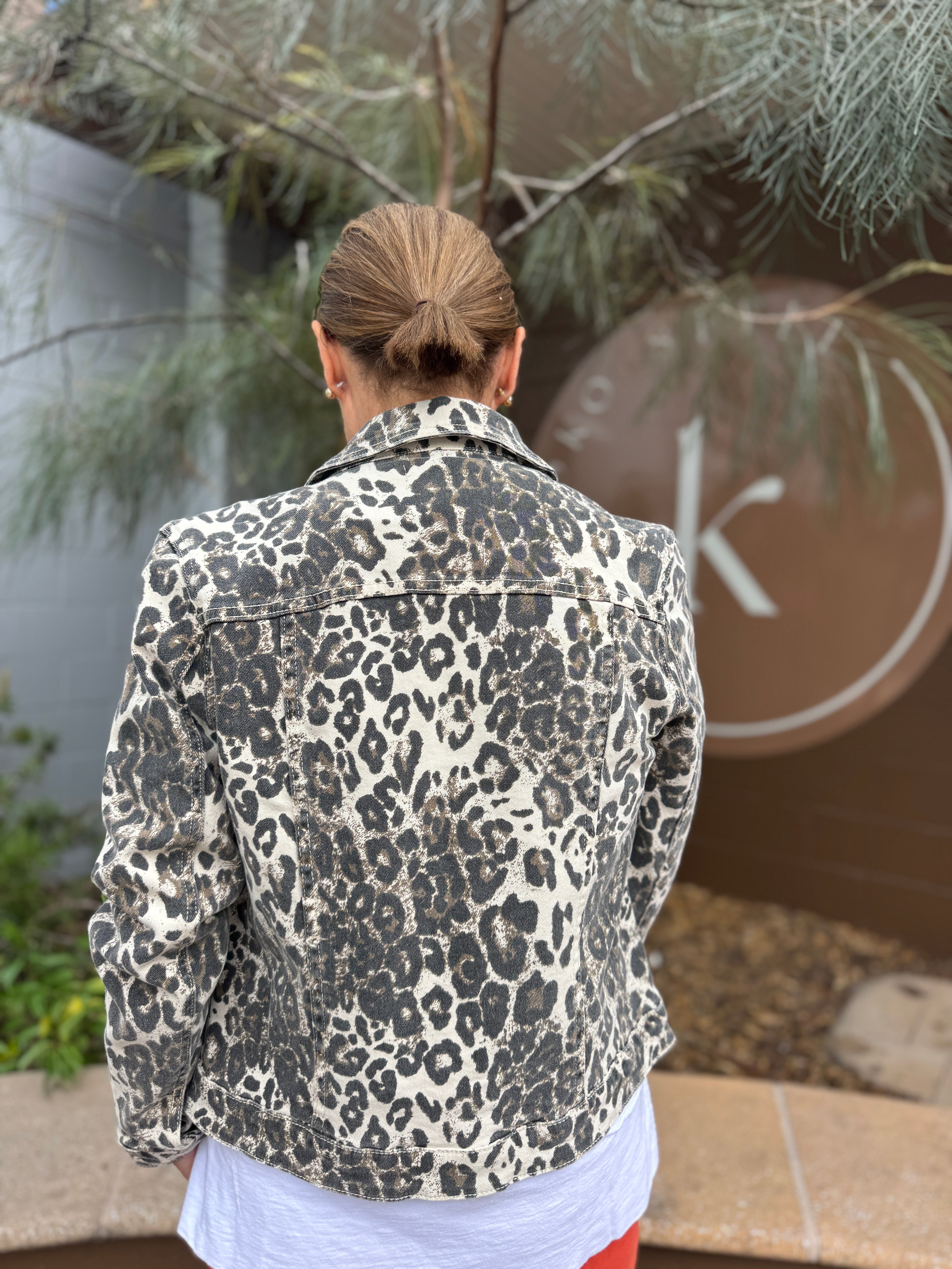 Leopard Denim Jacket