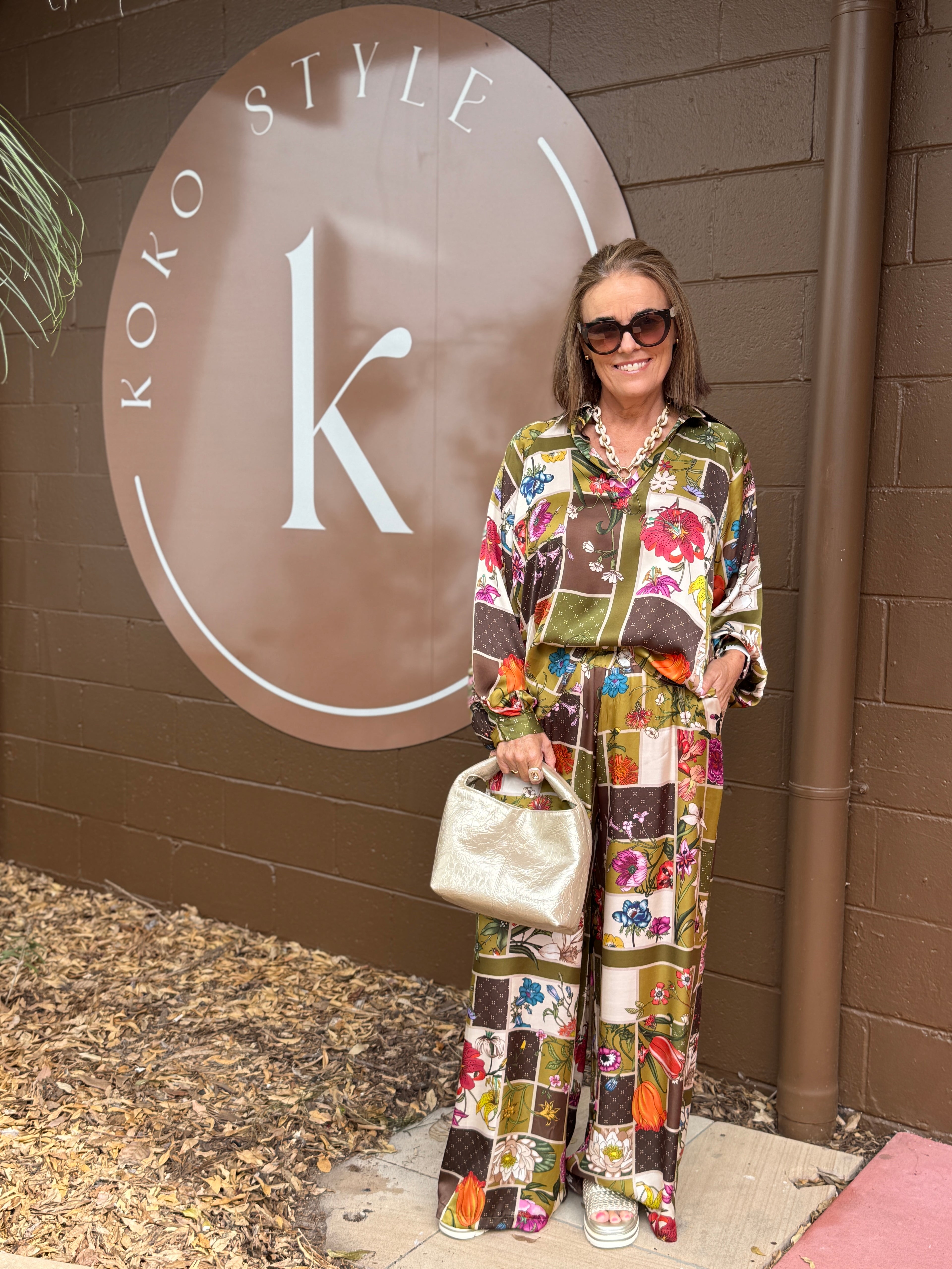 Floral Satin Tunic