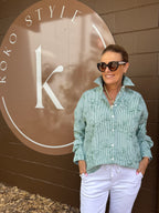 Sage Stripe Shirt
