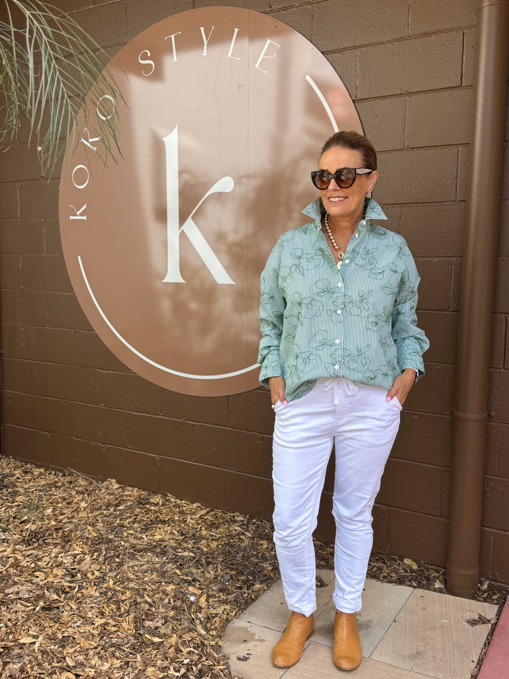 Sage Stripe Shirt