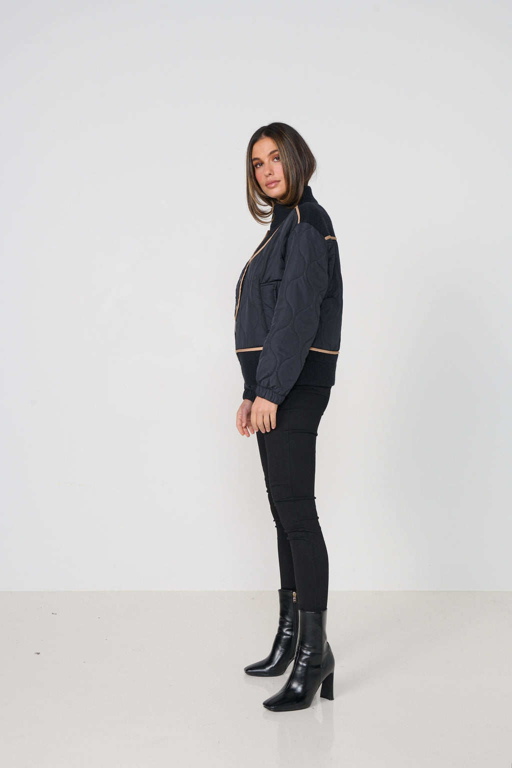 Contrast Puffer Jacket