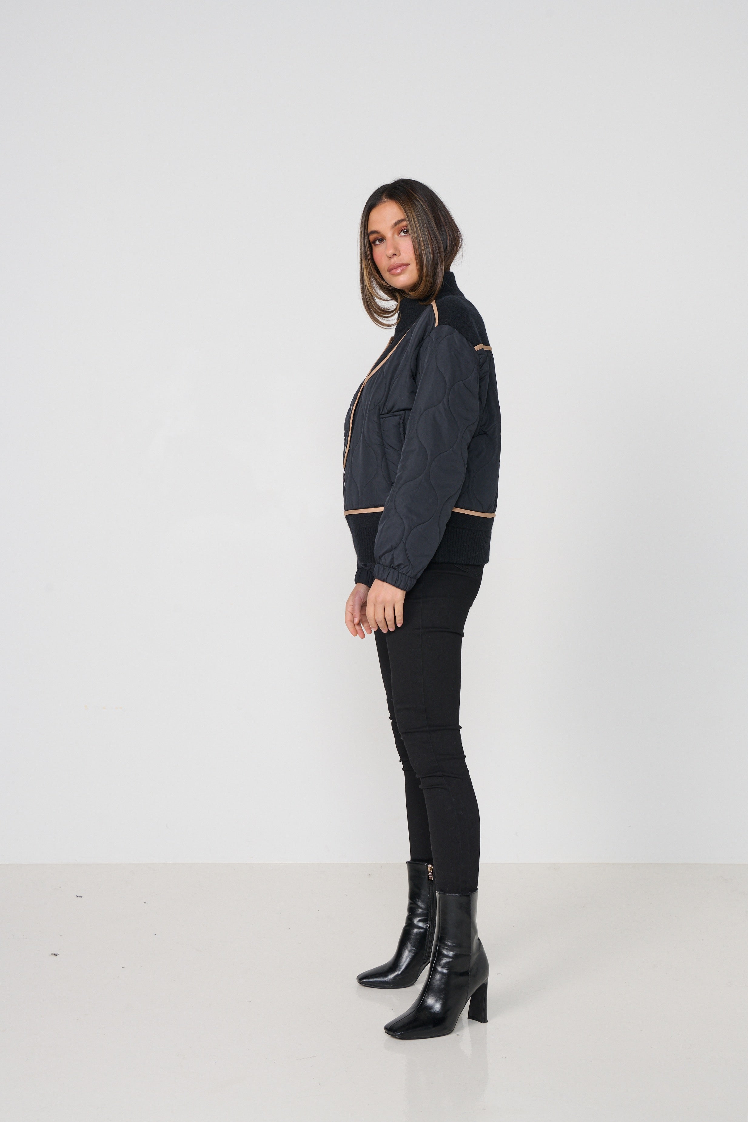 Contrast Puffer Jacket