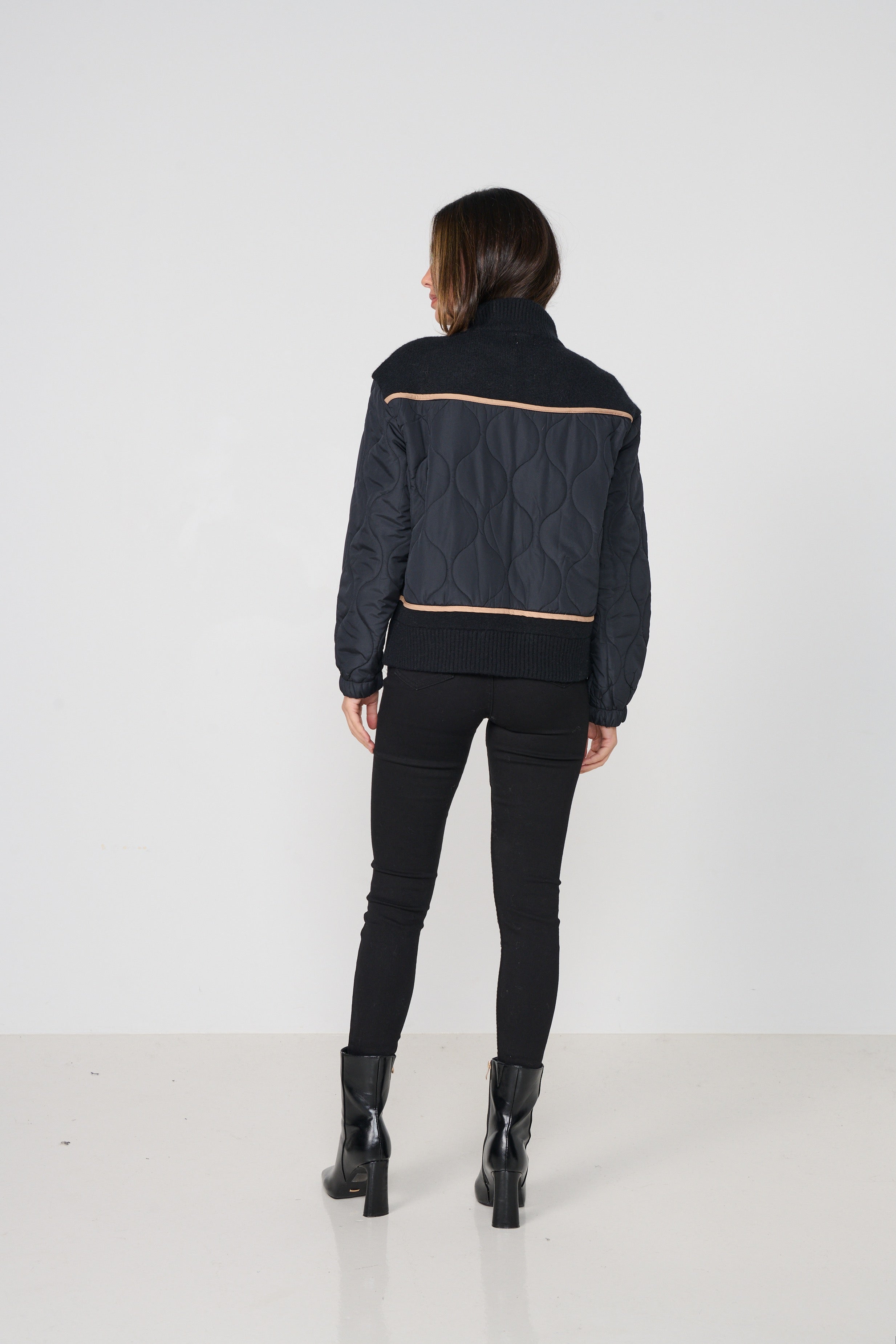 Contrast Puffer Jacket