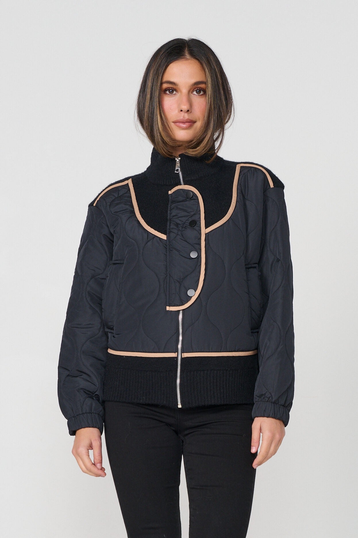 Contrast Puffer Jacket