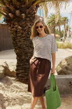 Quinn Cotton Skirt - Chocolate