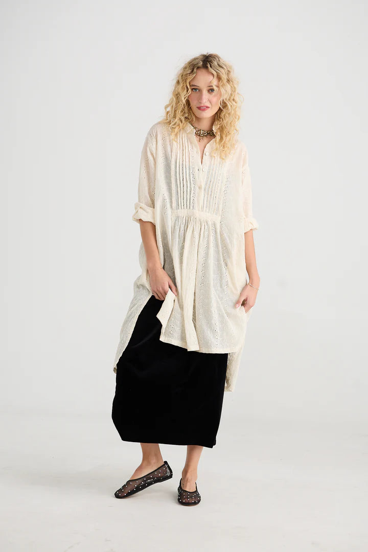 Lorienne Cotton Velvet Skirt