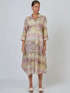 Jardin Sleeved Linen Dress