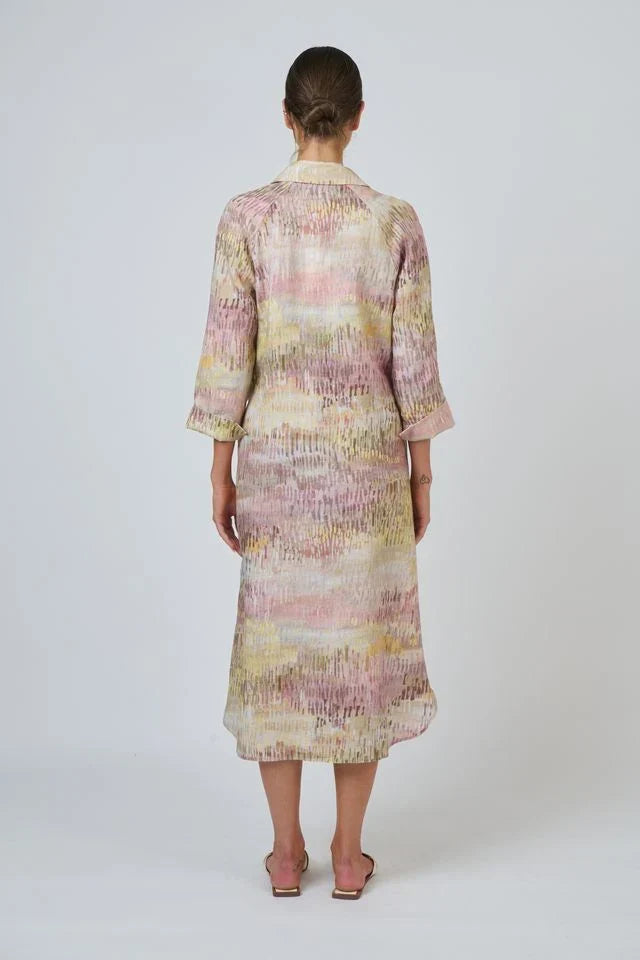 Jardin Sleeved Linen Dress