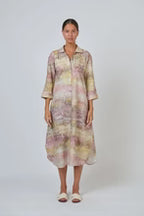 Jardin Sleeved Linen Dress