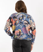 Abstract V-Neck Jumper