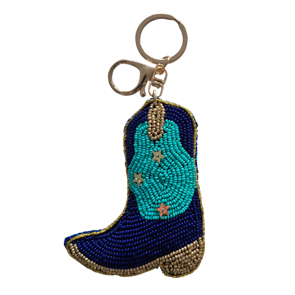 Beaded Cowboy Keychain