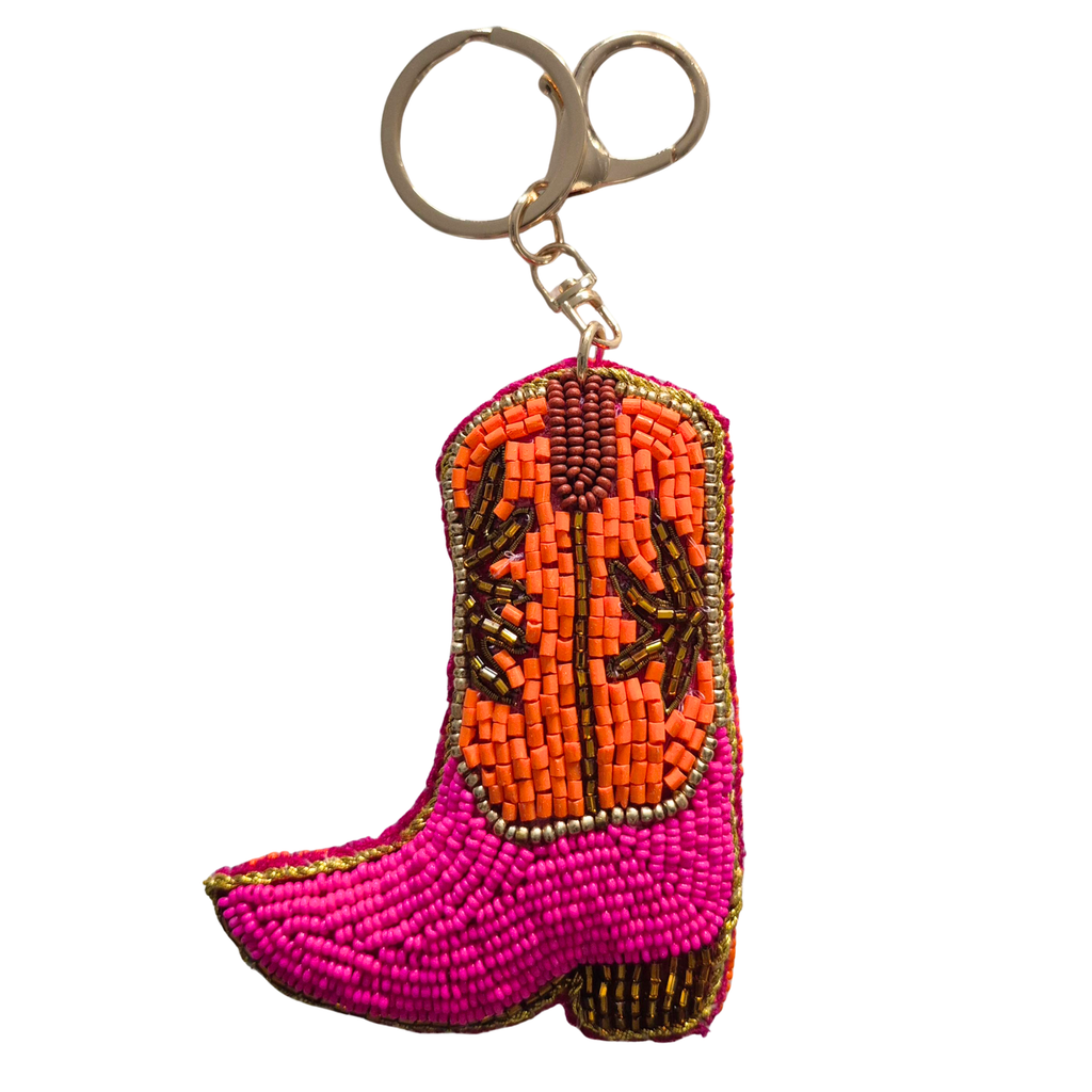 Beaded Cowboy Keychain