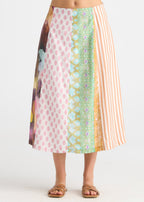 Pattern Clash Skirt - Jumble Panel