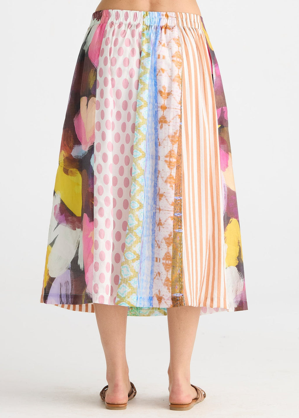 Pattern Clash Skirt - Jumble Panel