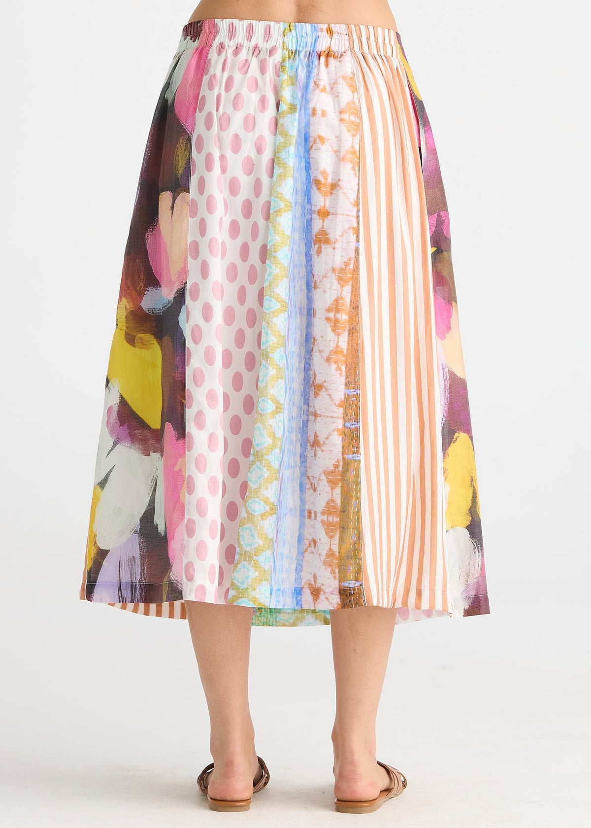 Pattern Clash Skirt - Jumble Panel