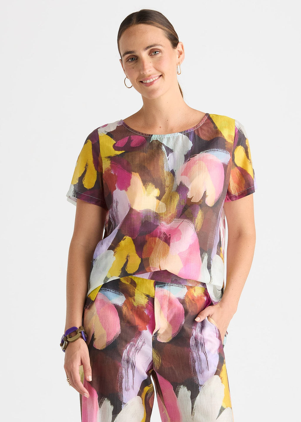 Pattern Clash Top - Sunset