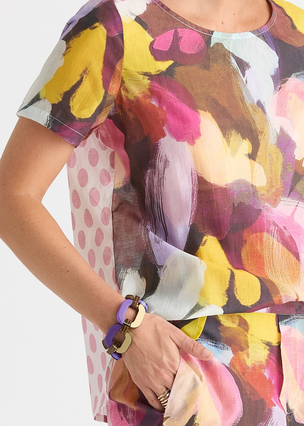 Pattern Clash Top - Sunset